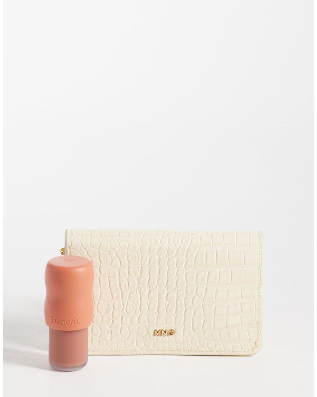 Mango Portemonnee Met Croco-Effect in het Natural