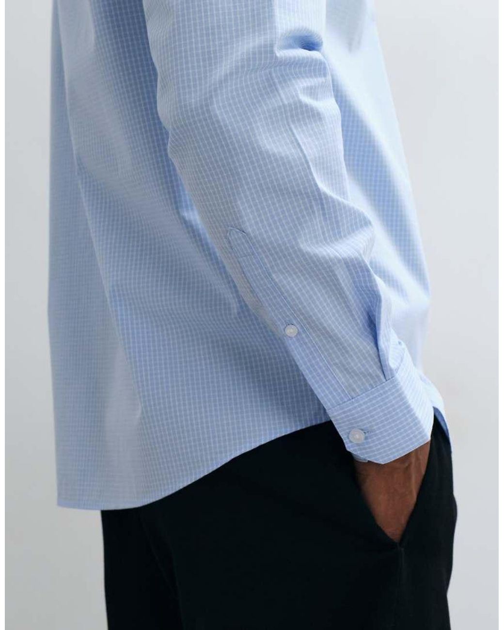 ASOS Blue Regular Fit Check Shirt for men