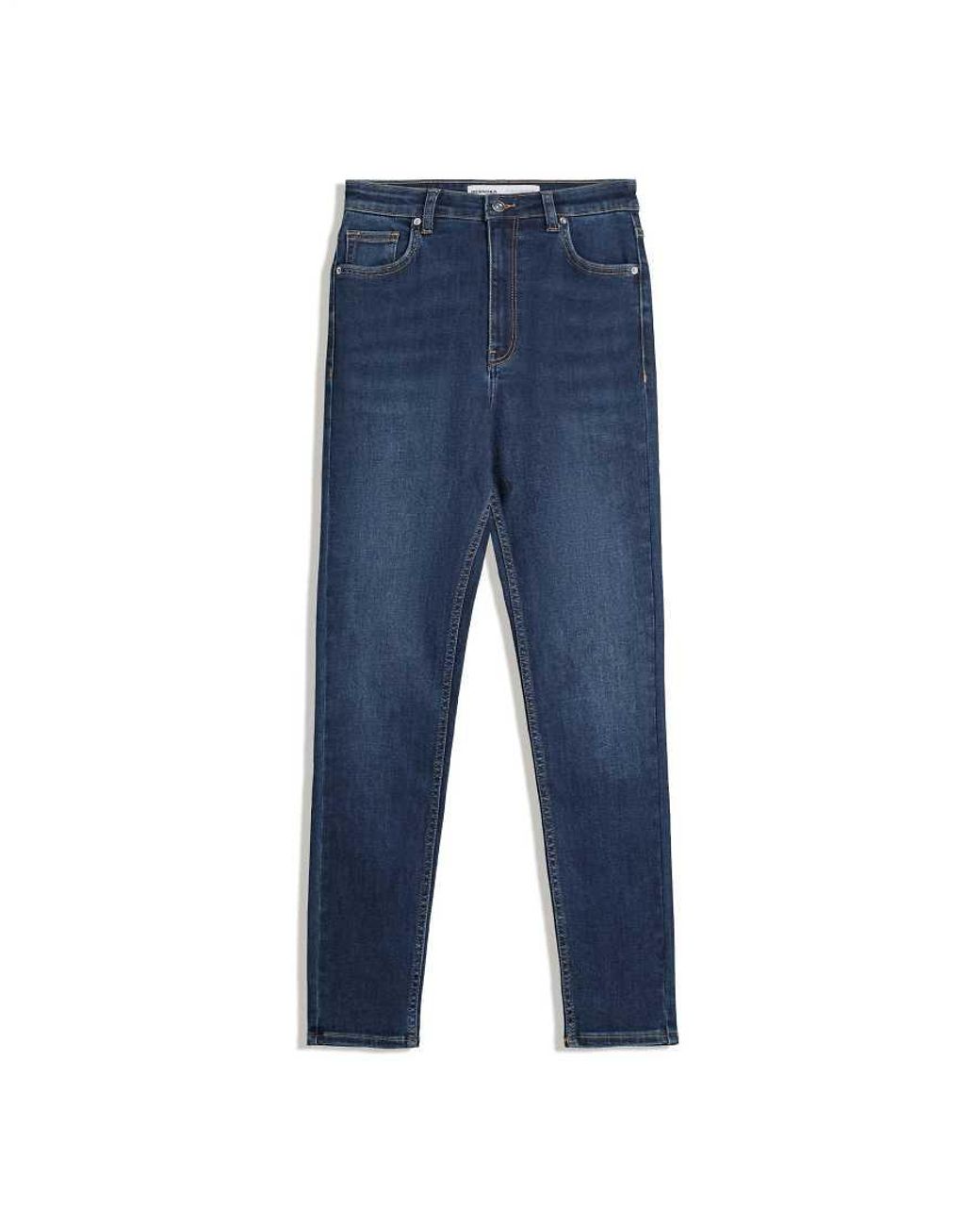Bershka Gray Super High-waist Soft Skinny Jeans