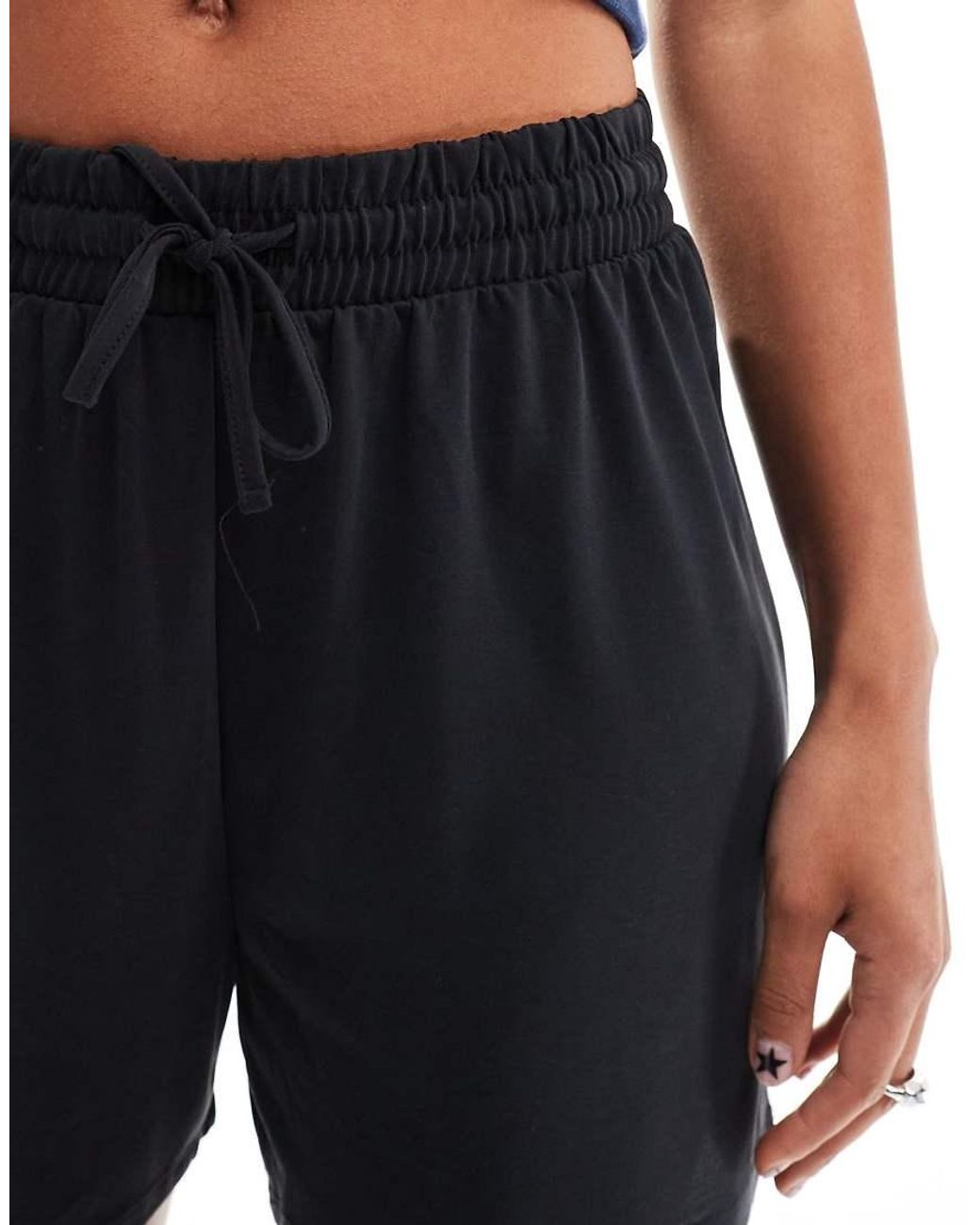 Pieces Blue Slinky Elasticated Waist Shorts