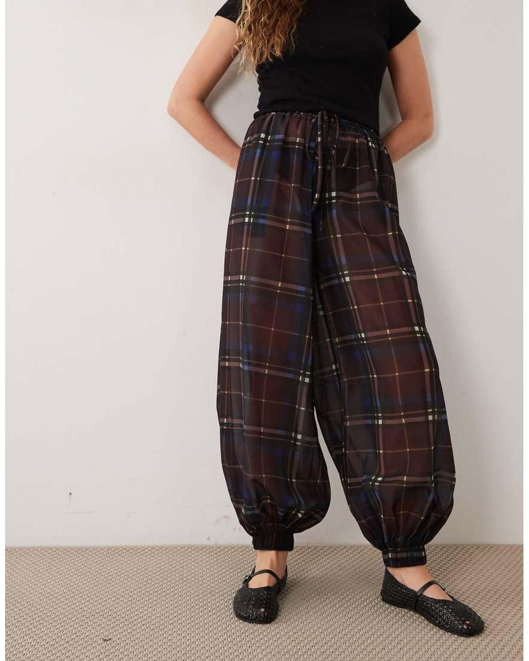 ASOS Black Sheer Balloon Pants