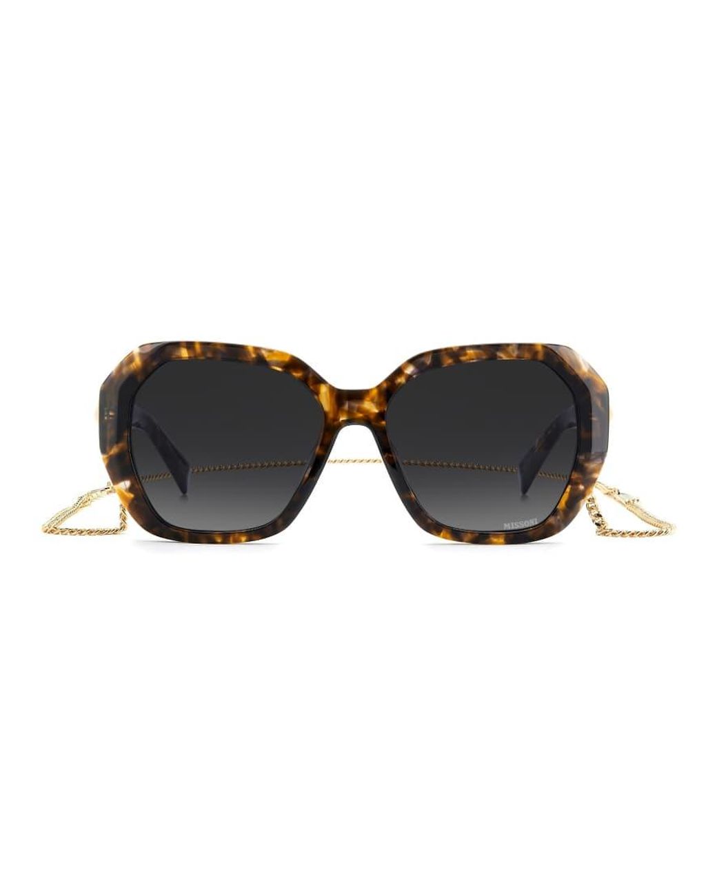 Missoni Sunglasses Black Oversized Chain Sunglasses With Dark Shaded Lenses