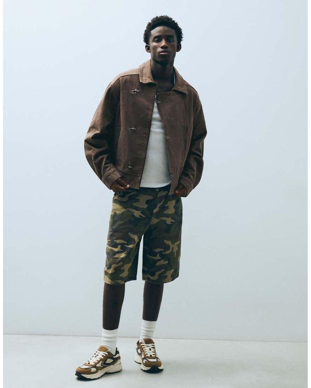 Bershka Jack Met Toggle-Sluitingen in het Gray voor heren