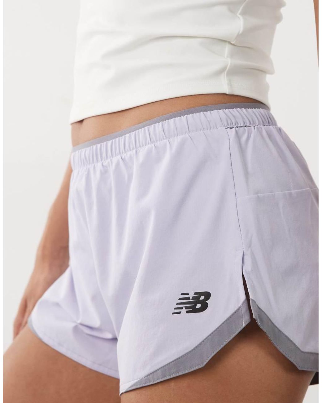 New Balance White Rc 3 Inch Short