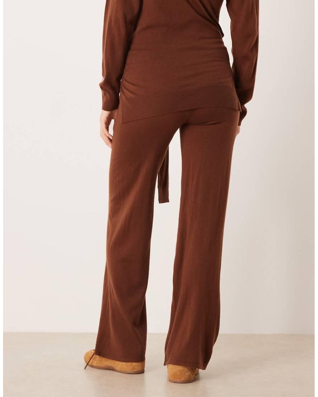 Mango Brown Kendrik Knitted Trouser Co-ord