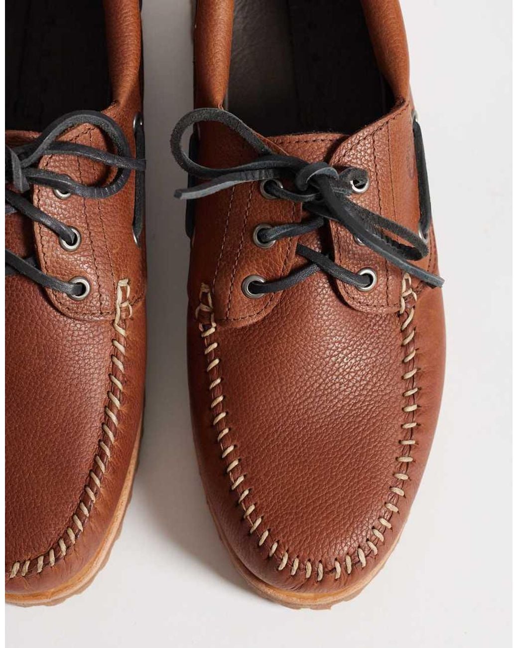 Timberland Brown Authentic 3 Eye Boat Shoe for men
