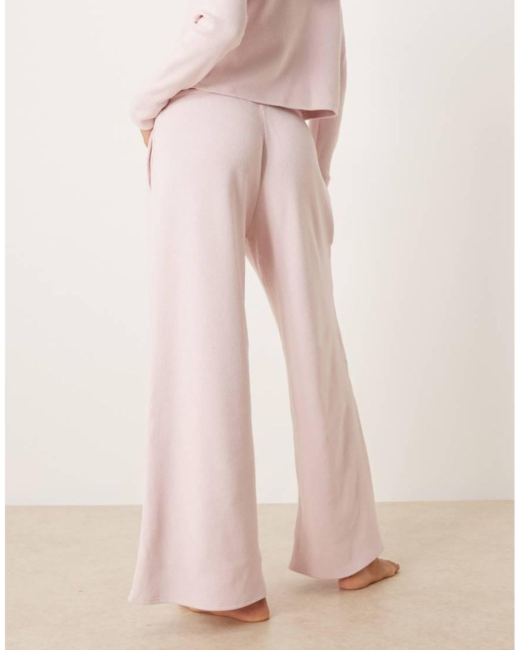 Hollister Pink Gilly Hicks Low Rise baggy Waffle joggers Co-ord