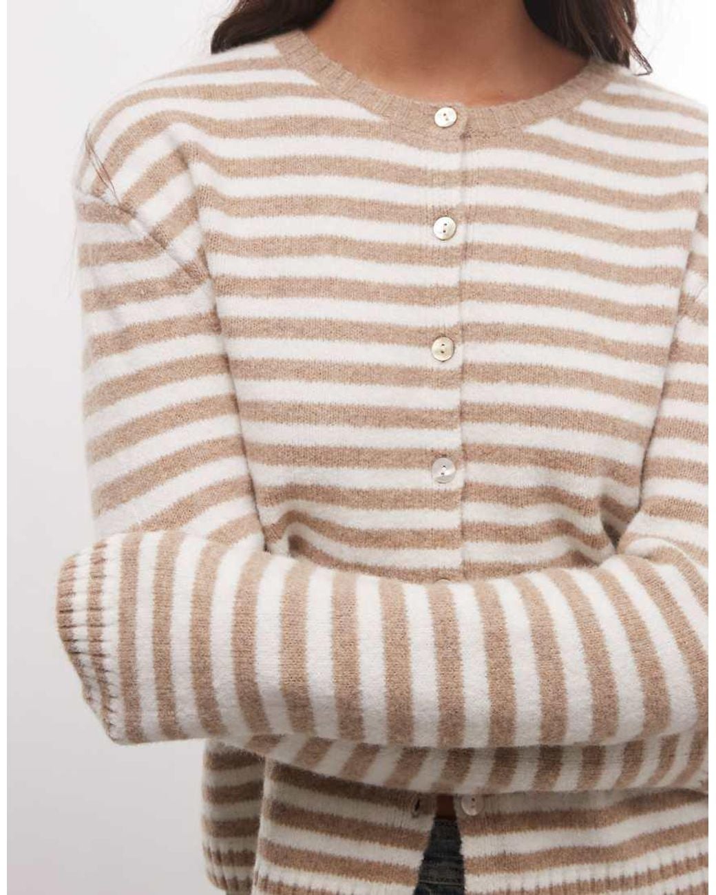Monki Natural Compact Knitted Cardigan