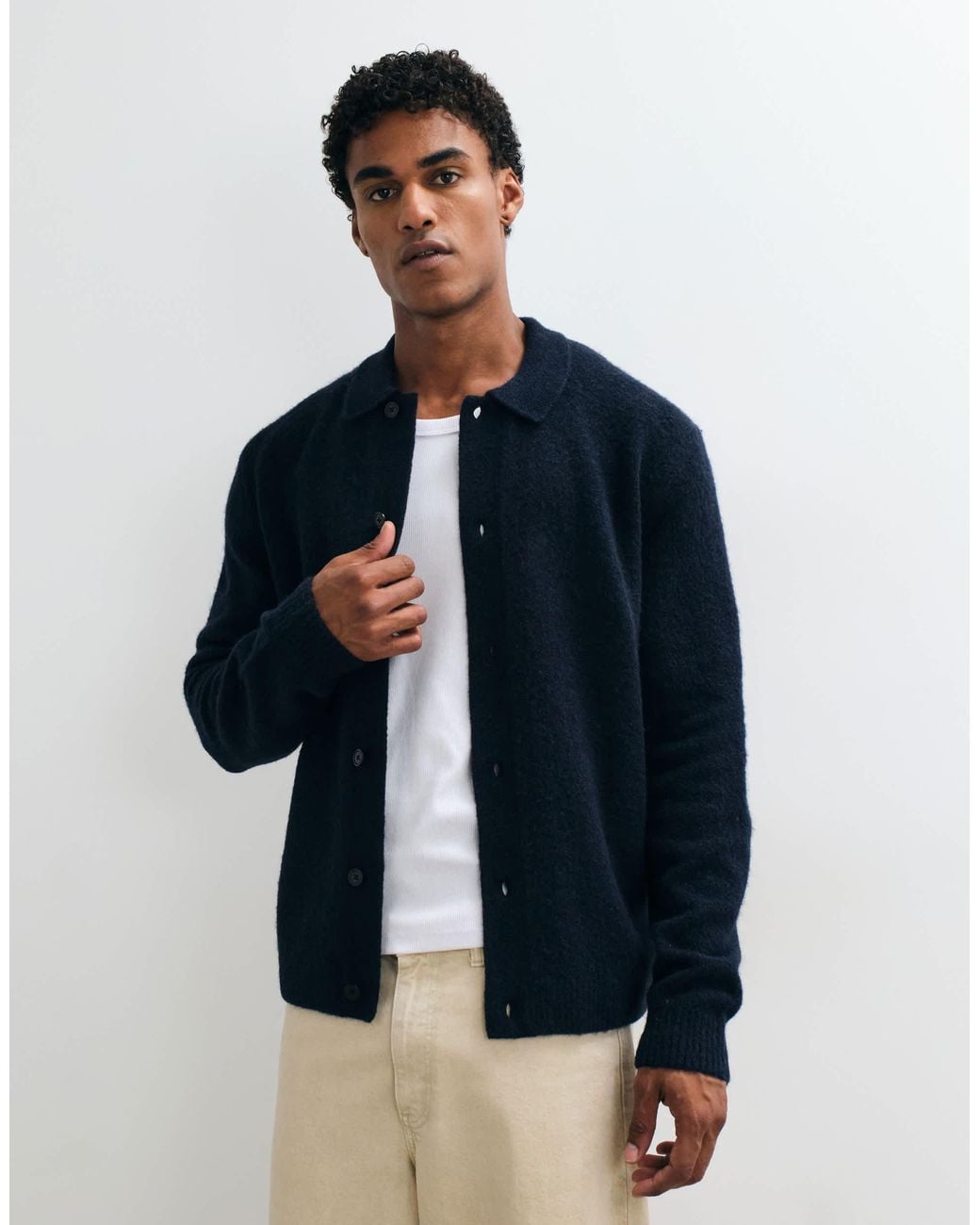 Jack & Jones Blue Button Down Cardigan for men