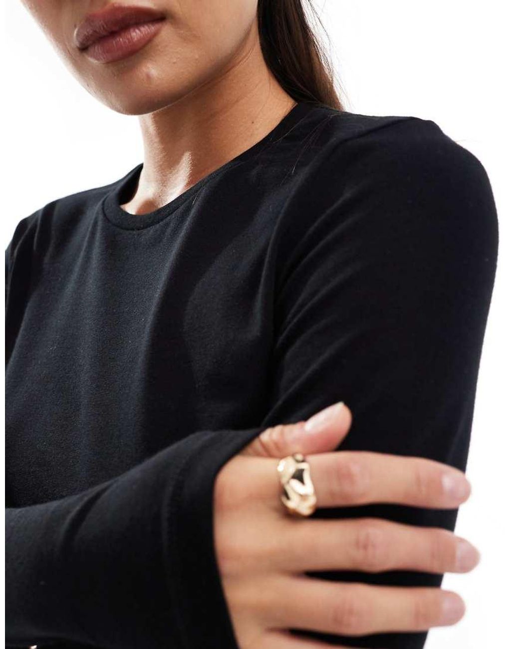 ASOS Black Ultimate Slim Fit T-shirt With Long Sleeves