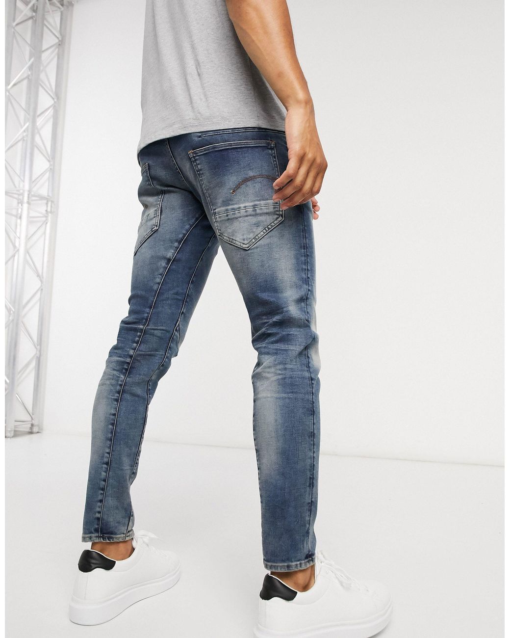 G-Star RAW D-staq 3d Slim Fit Jeans in Blue for Men | Lyst Australia