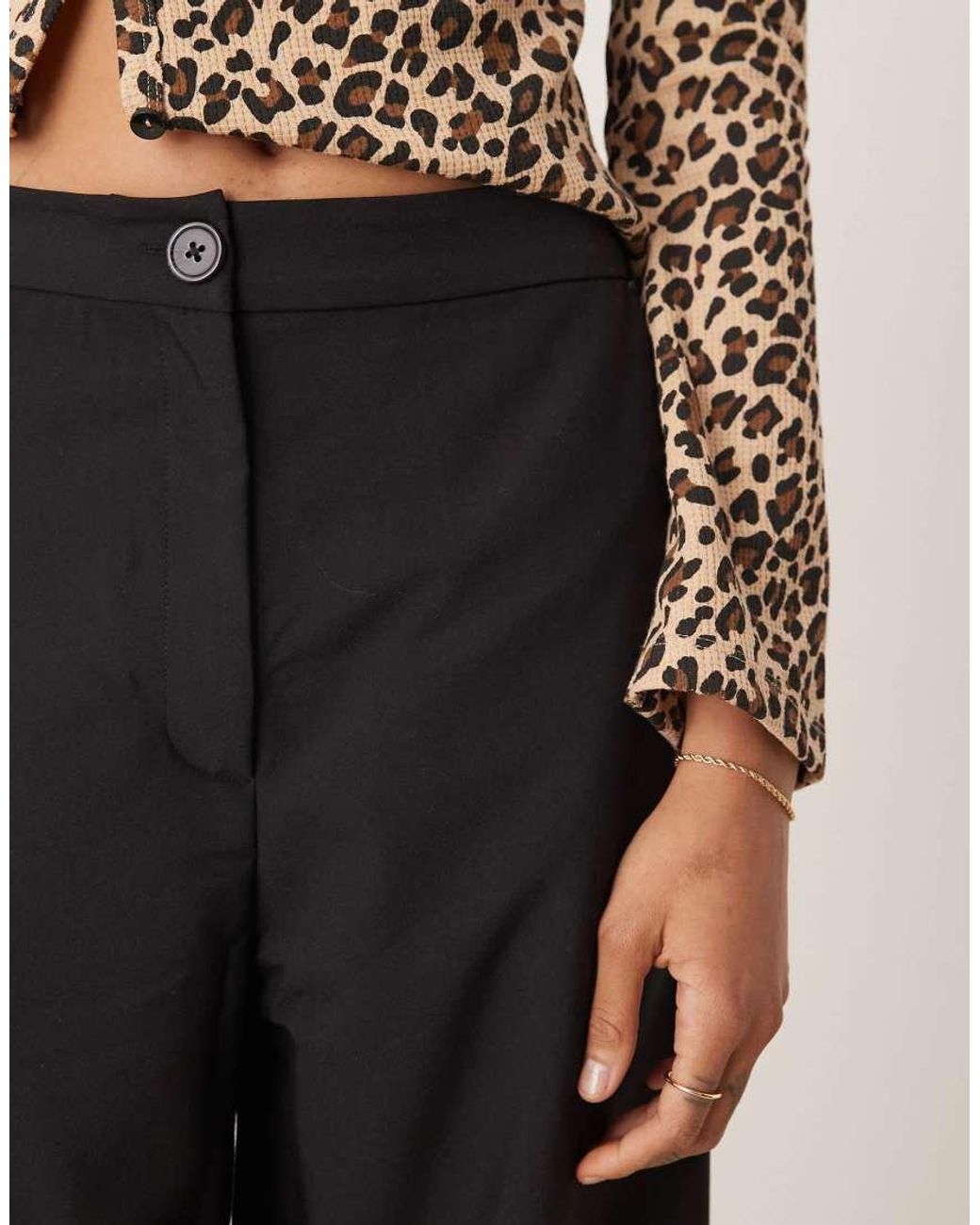 ASOS Black Tall Tailored Relaxed Straight Leg Trousers