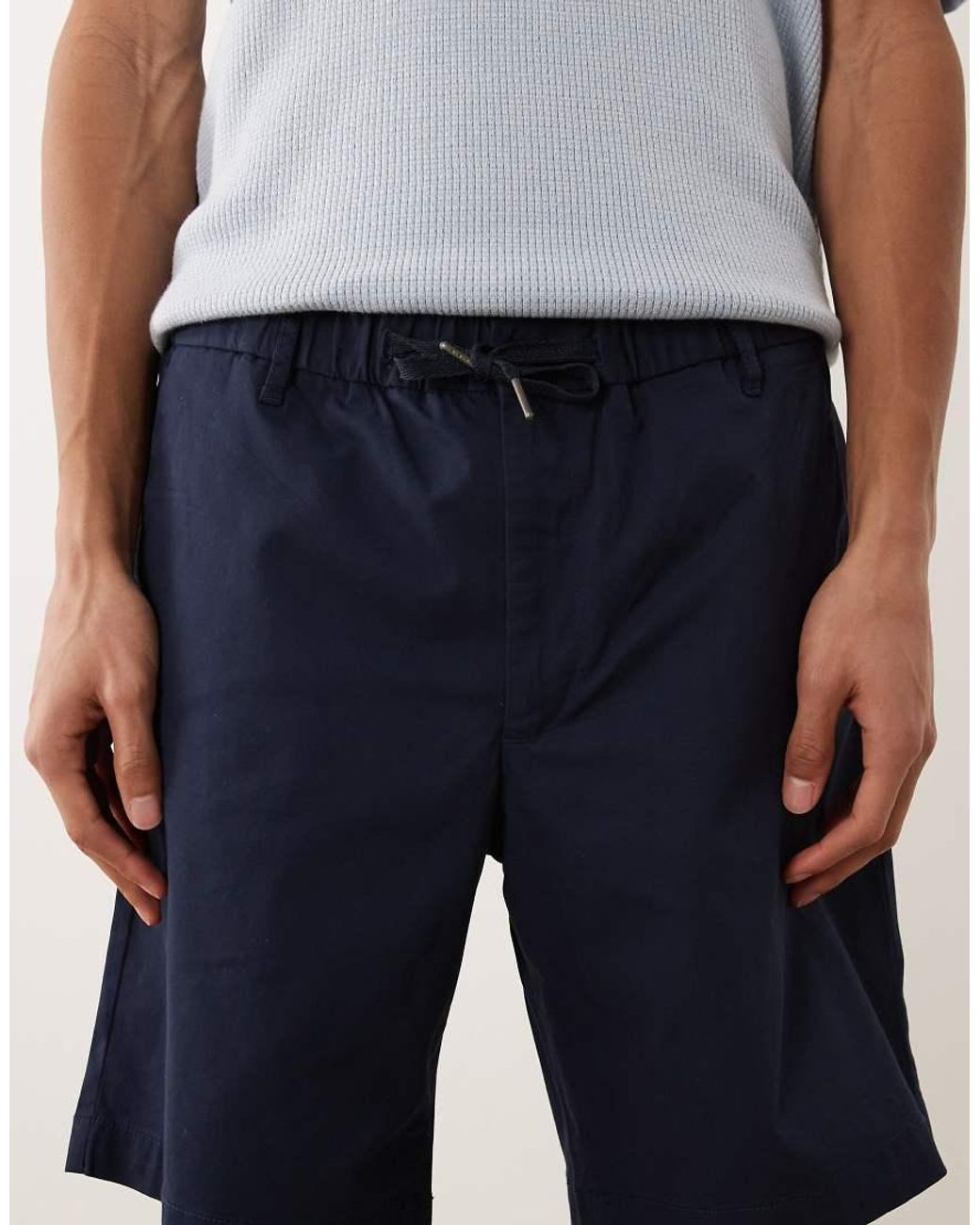 Jack & Jones Blue Drawstring Chino Shorts for men