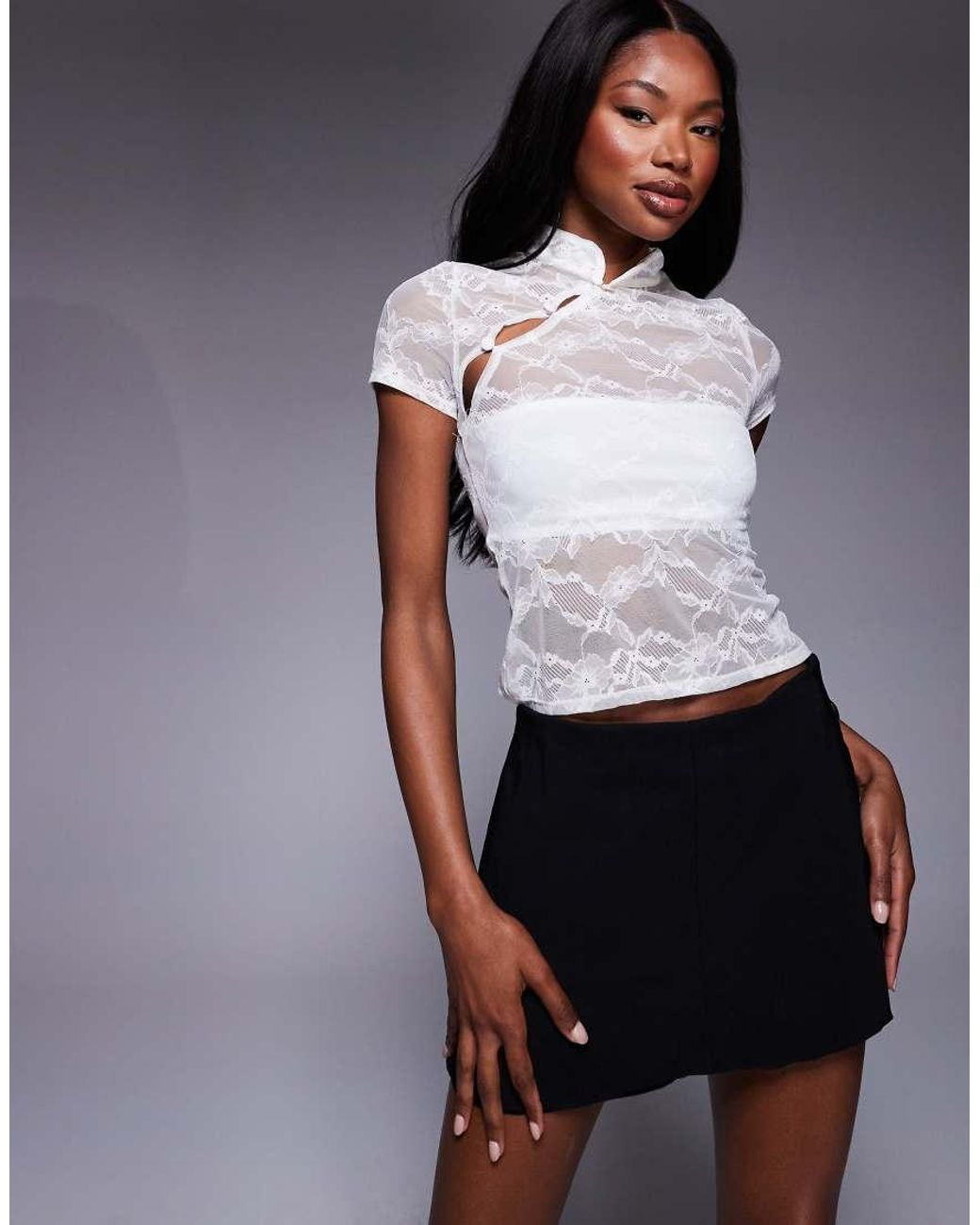 top encaje asos