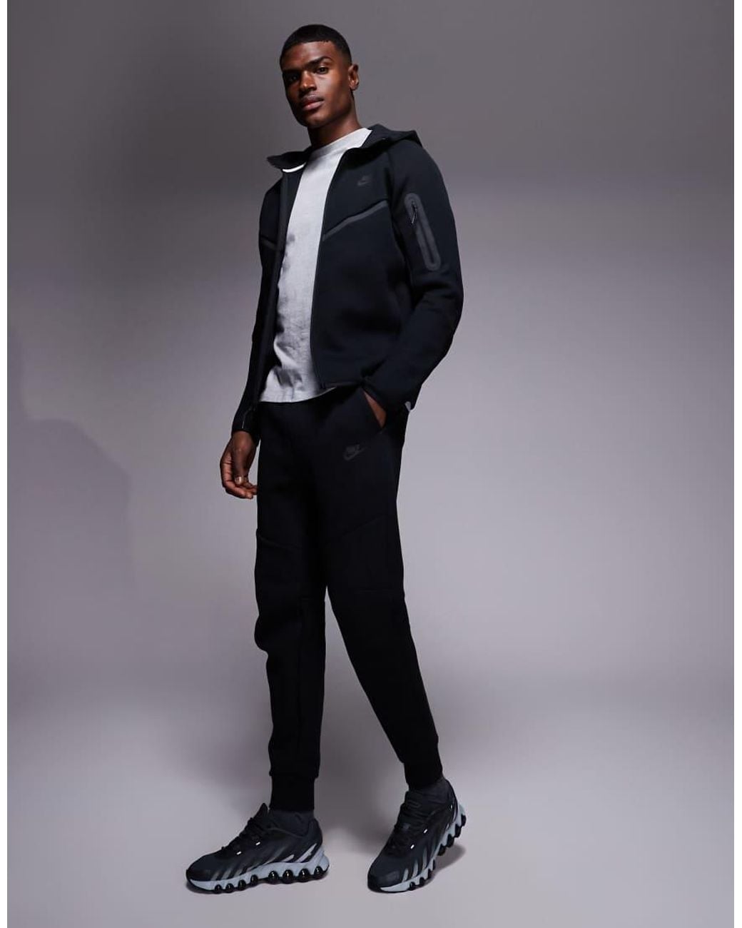 Nike Black Tech Fleece Full Zip Hoodie for men
