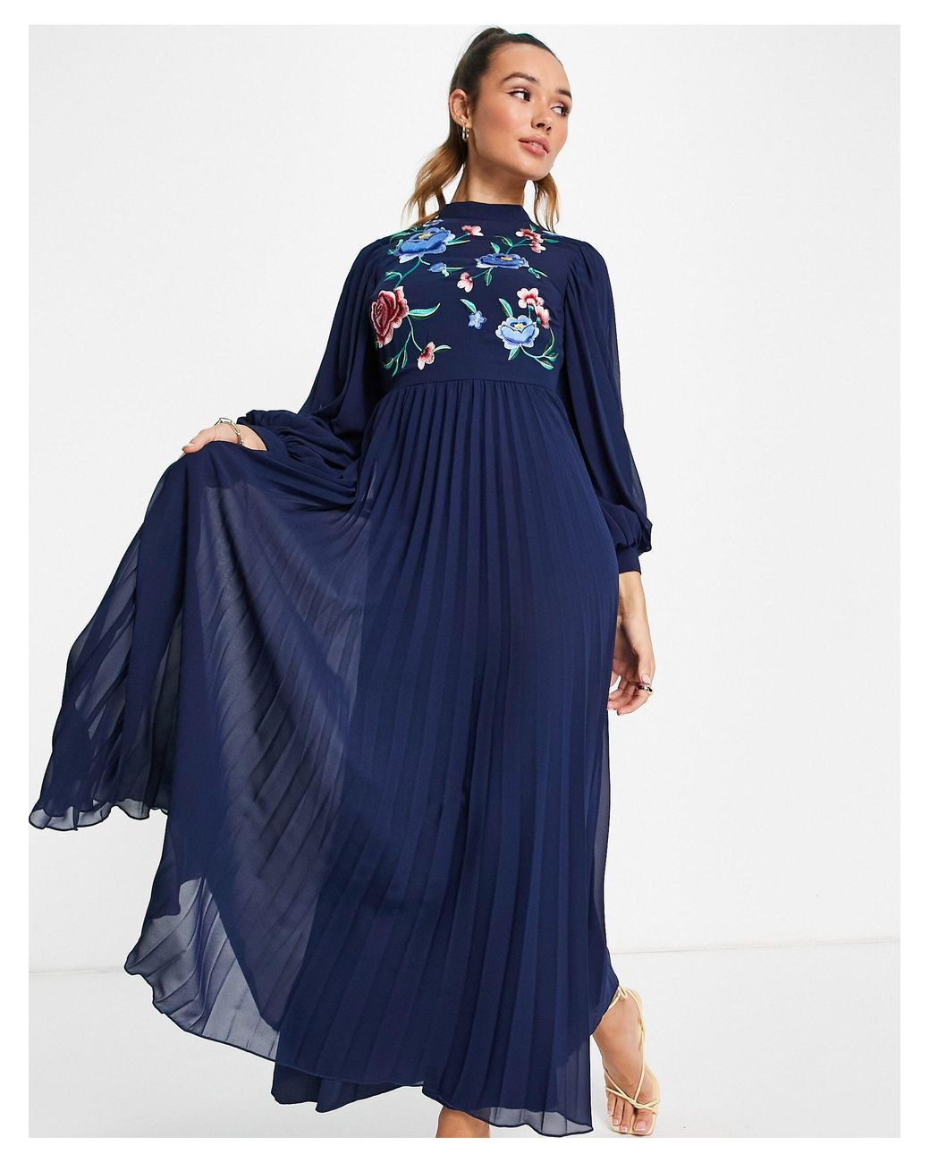 Long Sleeve Skater Maxi Dress 