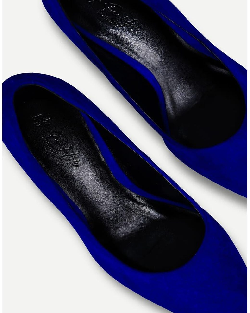 OFF THE HOOK Blue Andre Pointed Toe High Heel Court Shoes