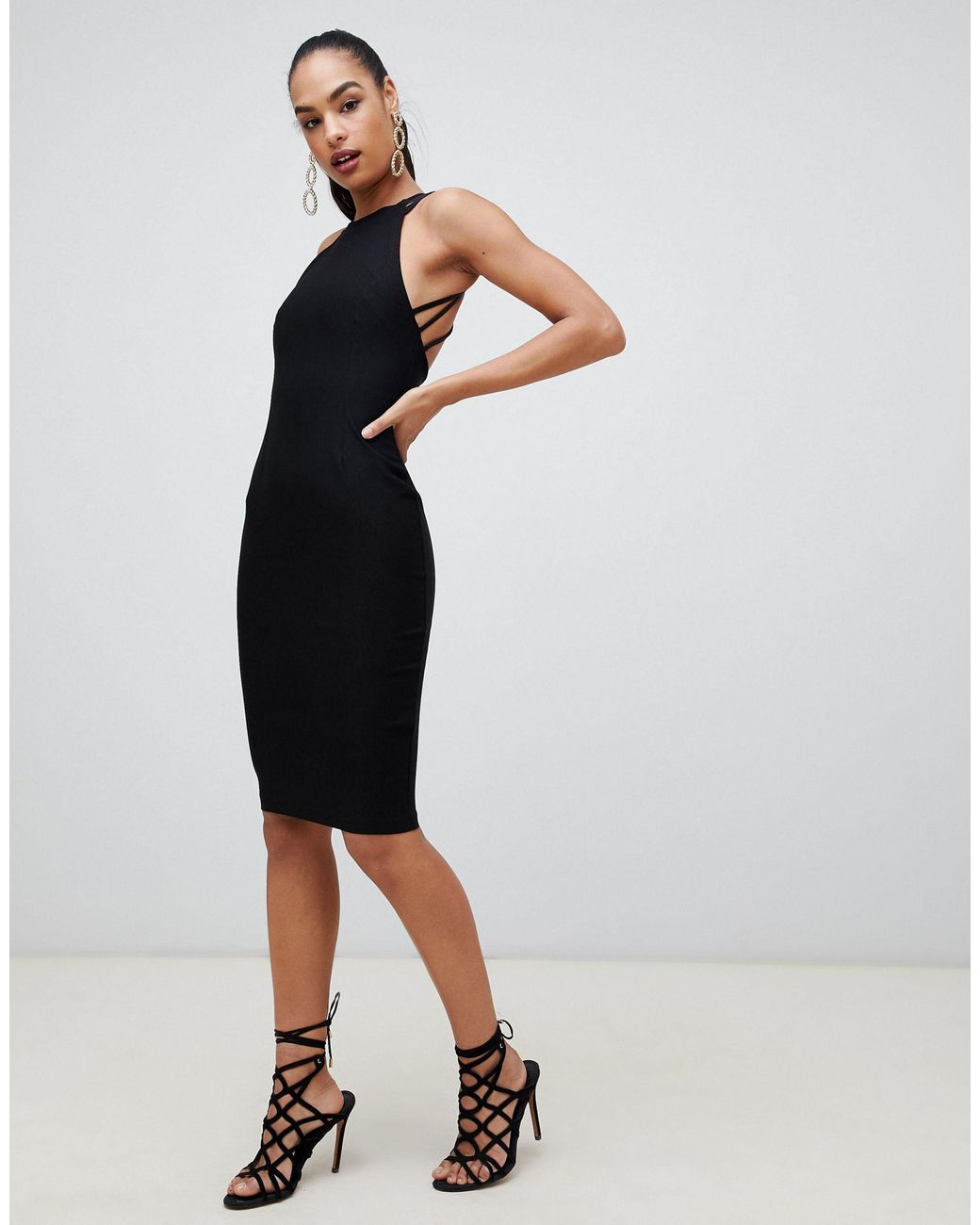 vesper strappy back midi dress