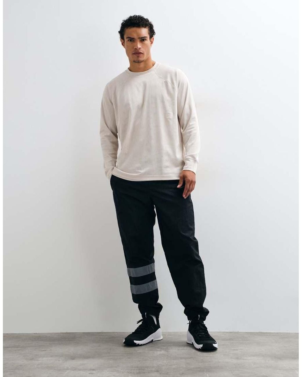 Nike Gray Nac Dri-Fit Long Sleeve Mesh Top for men