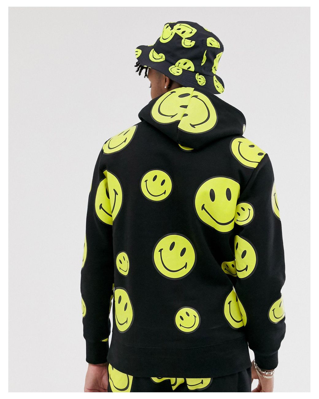Market Smiley All Over Hooded Sweat in Black for Men | Lyst