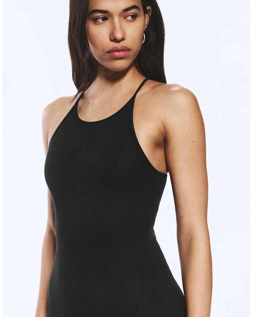 Weekday Black Racer Back Maxi Dress