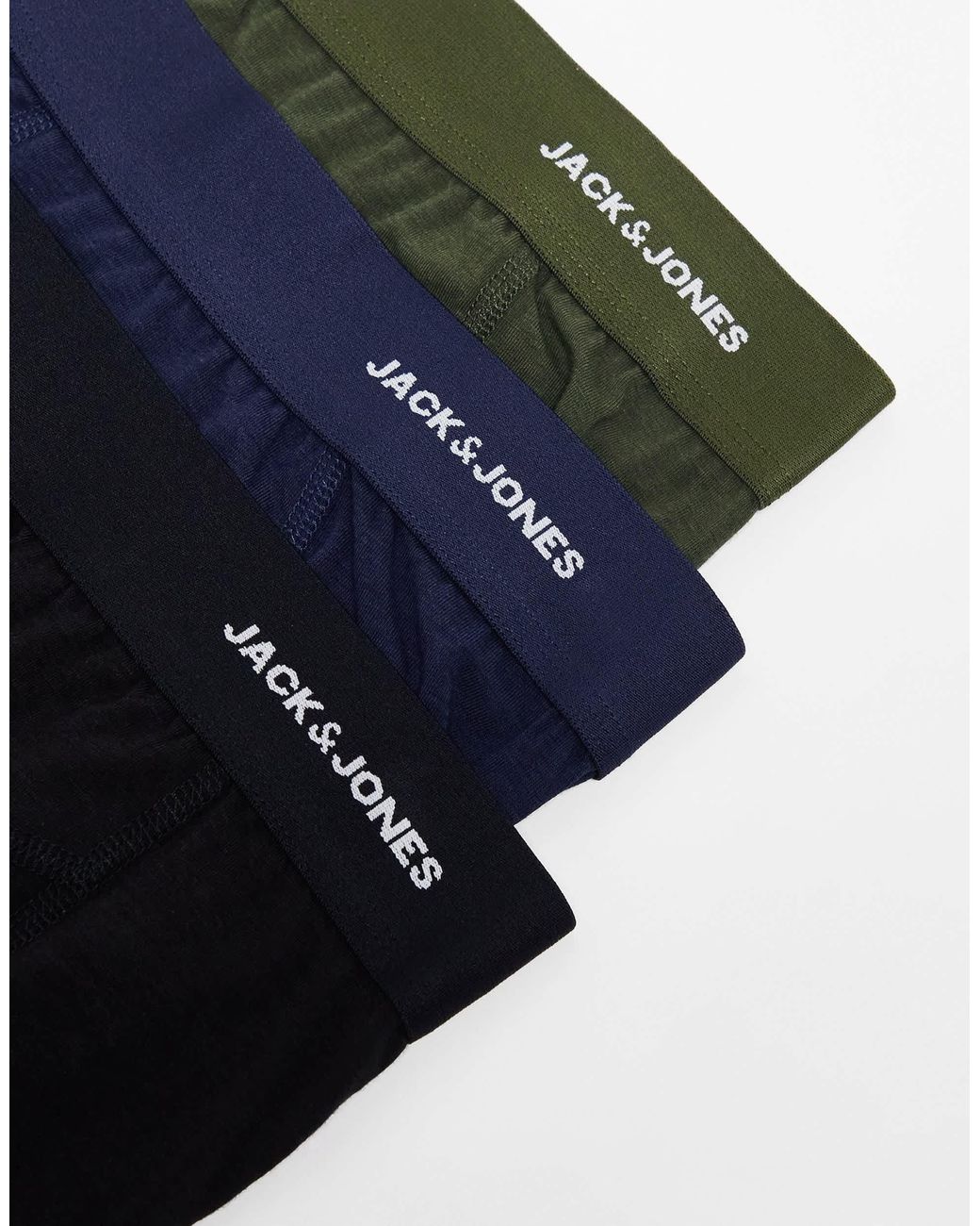 Jack & Jones Blue 3 Pack Trunks for men
