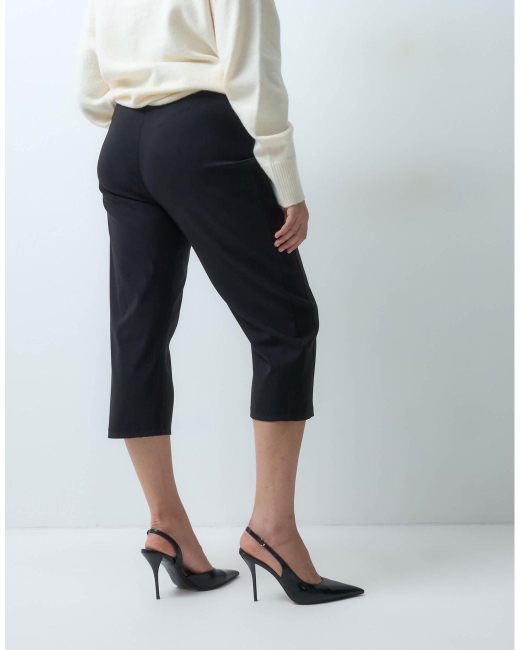 ASOS Asos Design Curve Bengaline Capri Pant With Side Panel Details in ...