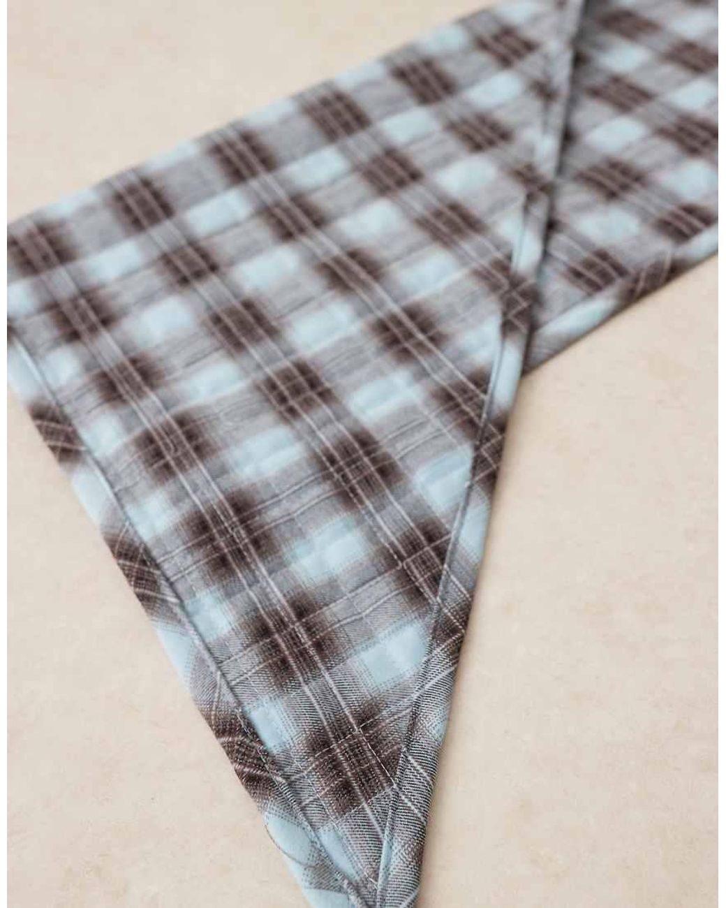 ASOS Black Quilted Check Pattern Triangle Scarf