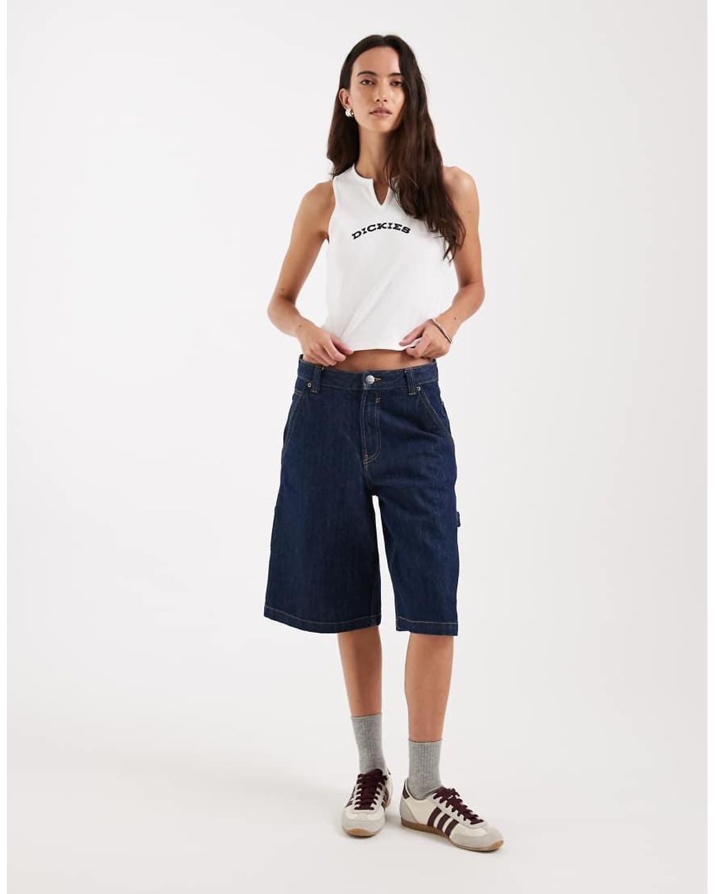 Dickies White V Neck Vest