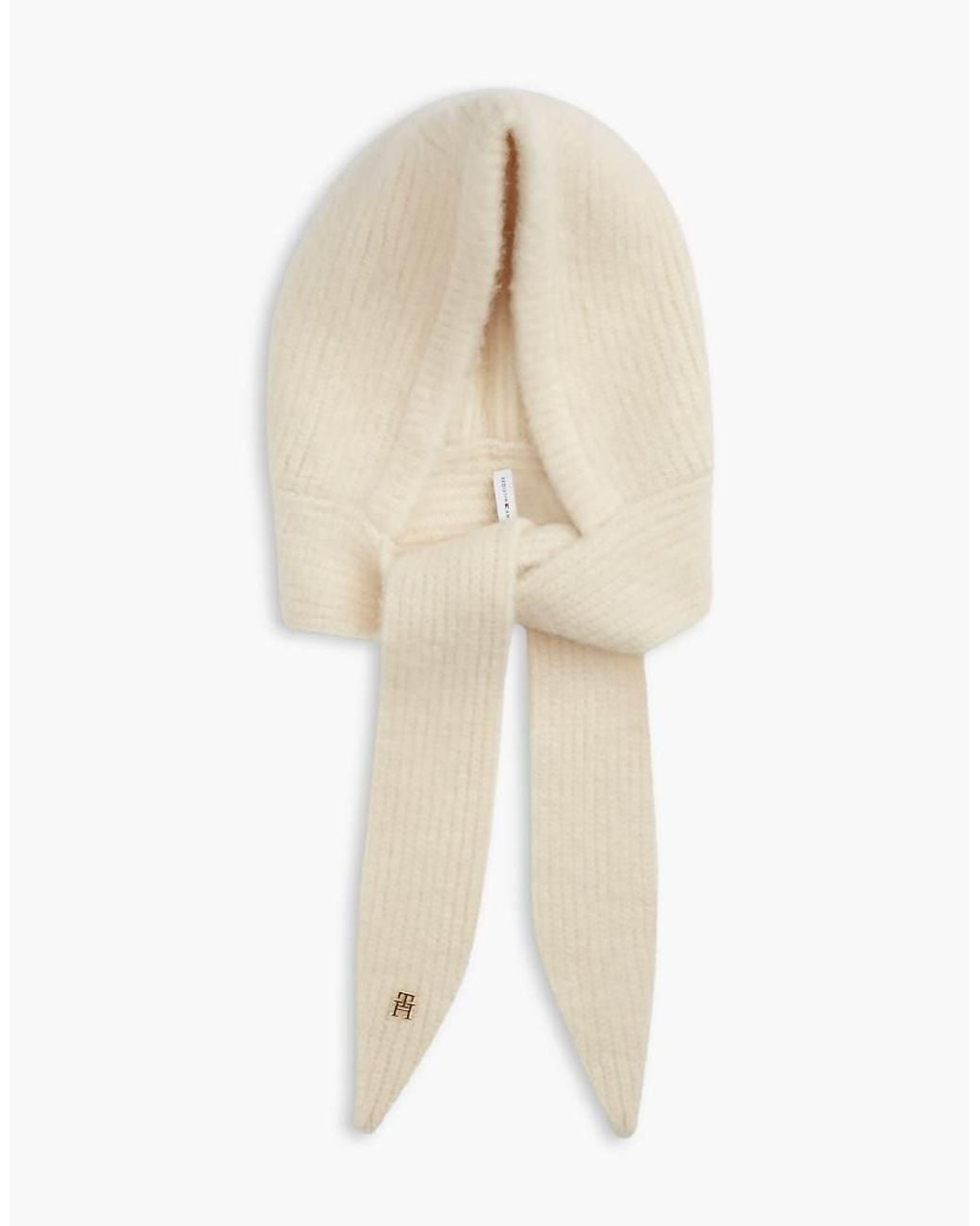 Tommy Hilfiger Natural Chic Knitted Hood With Alpaca