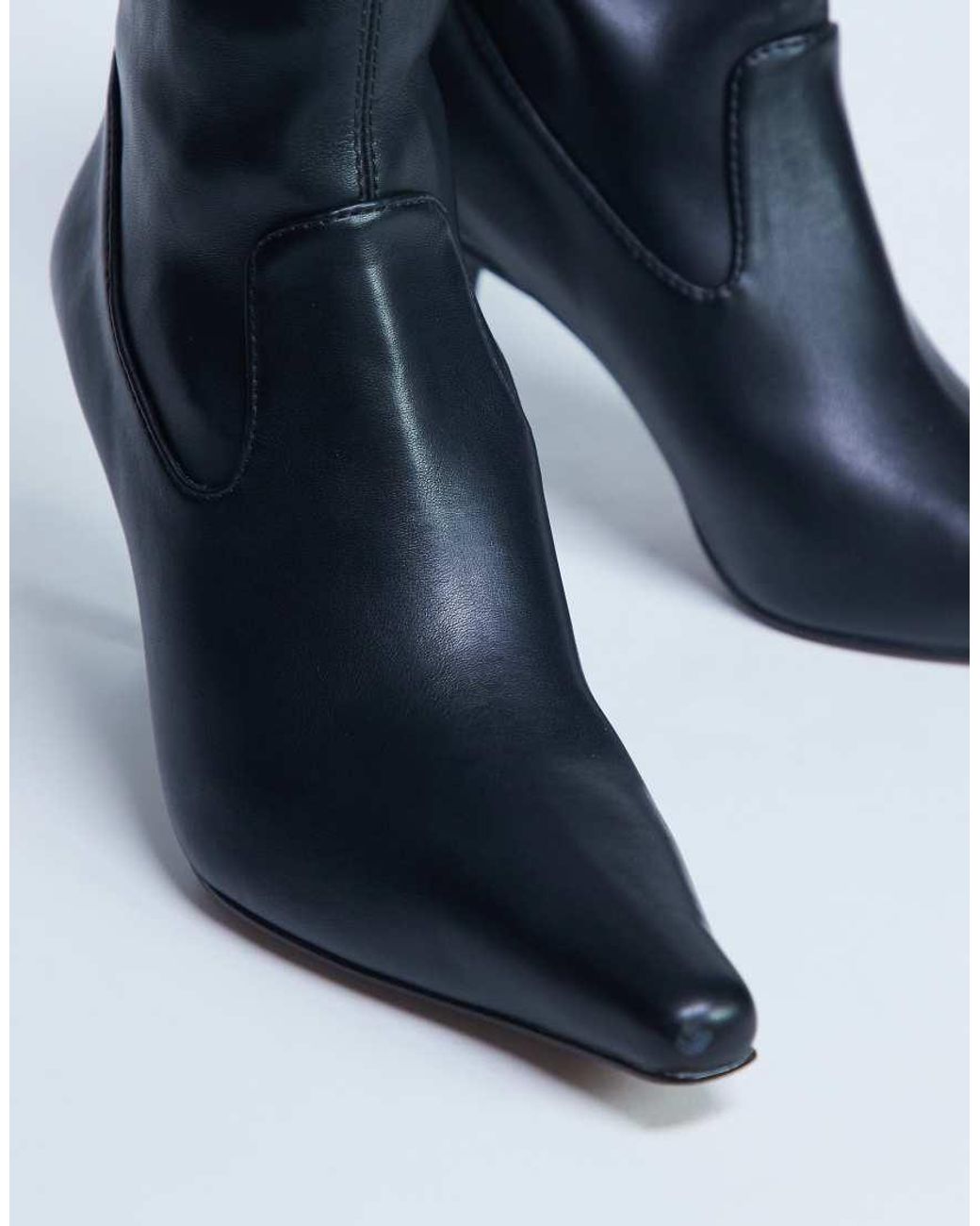 TOPSHOP Blue Noah Point Toe Boot