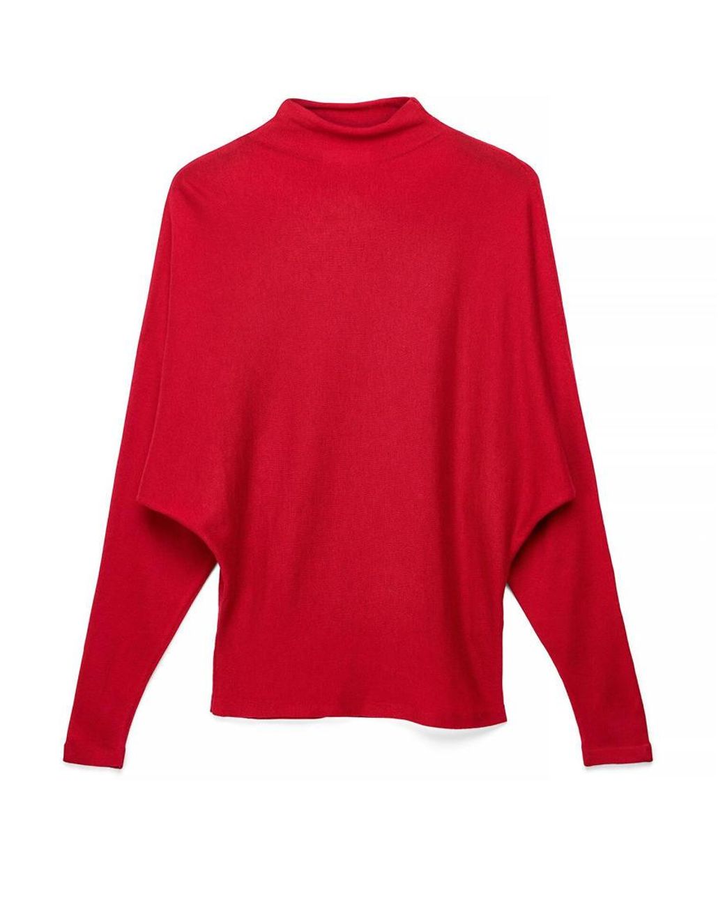 NA-KD Red Soft Knitted Draped Batwing Top