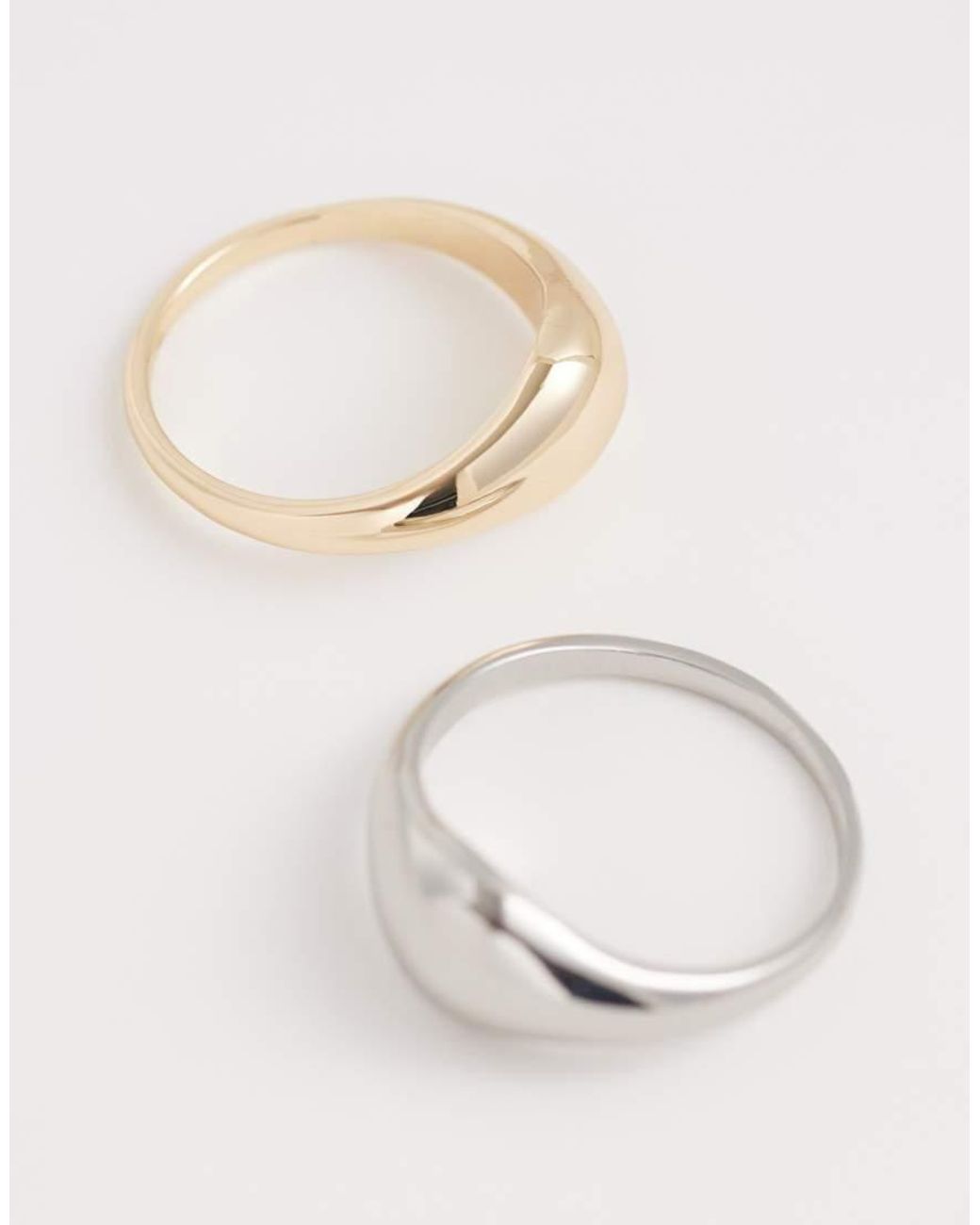 ASOS Natural Pack Of 2 Bubble Rings