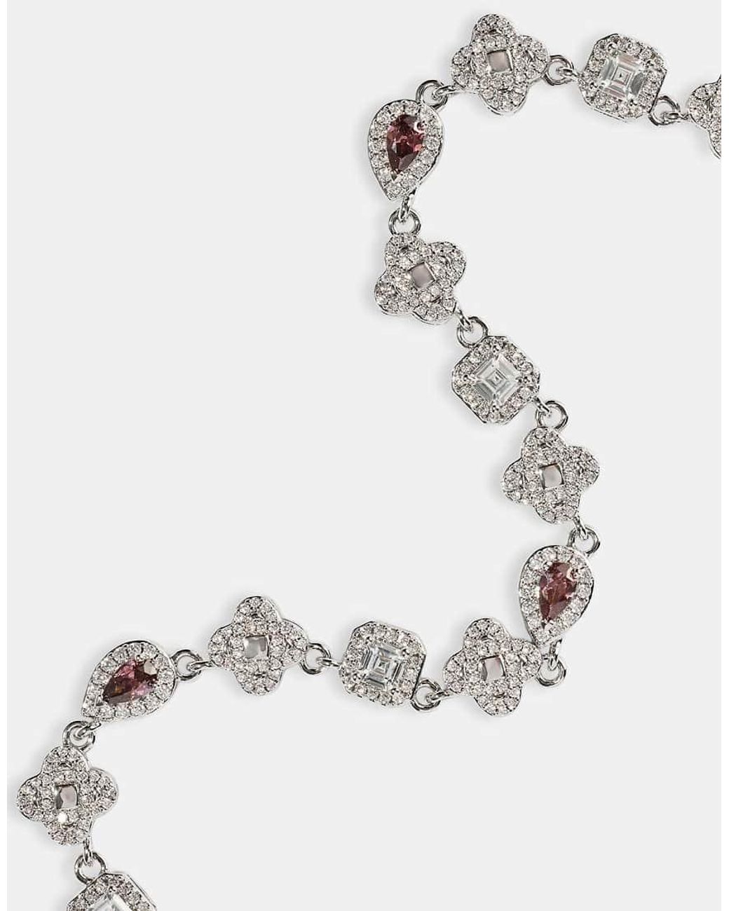 CERNUCCI Brown Iced Multi Gemstone Cuban Chain