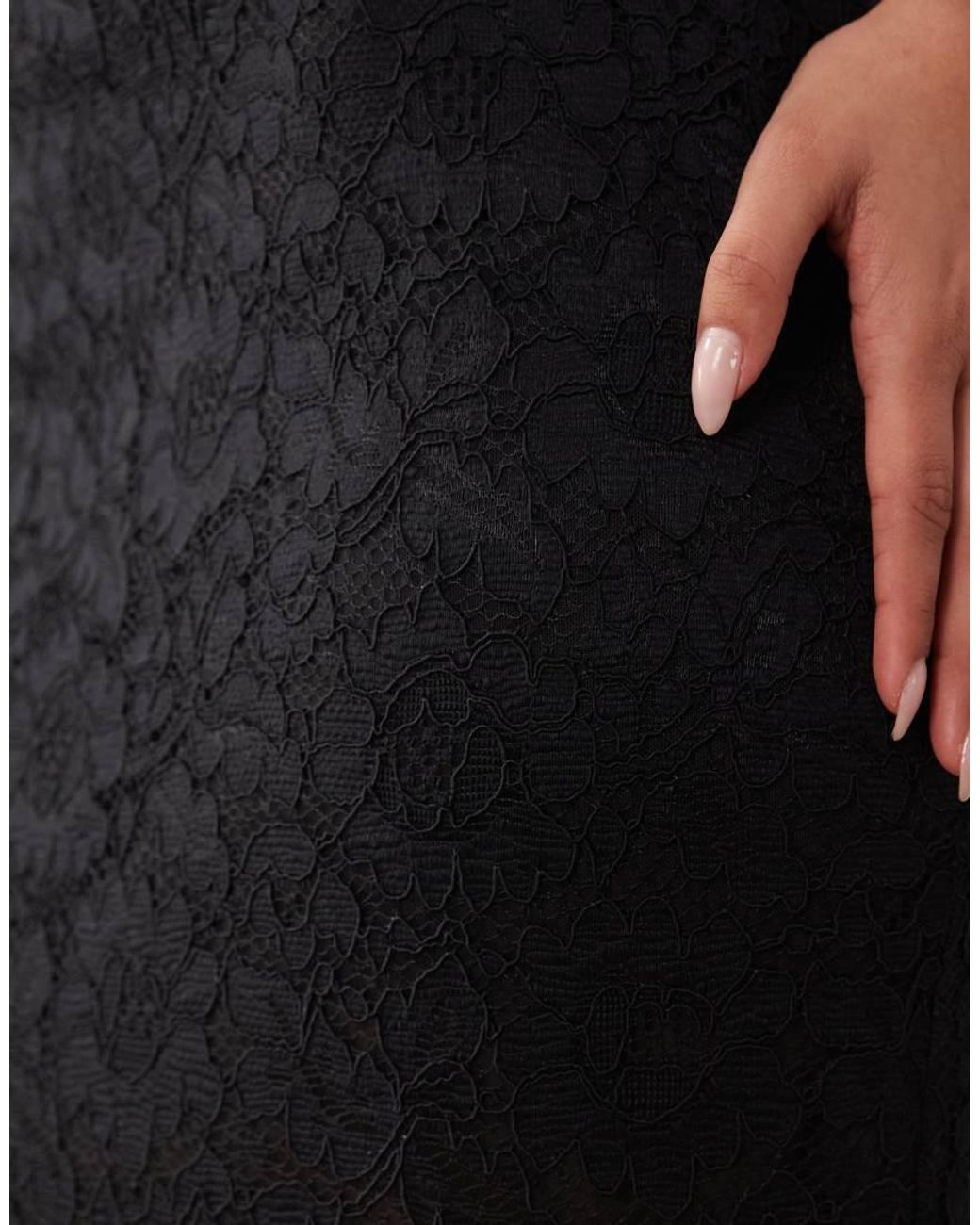 ASOS Black Lace Maxi Skirt Co-ord