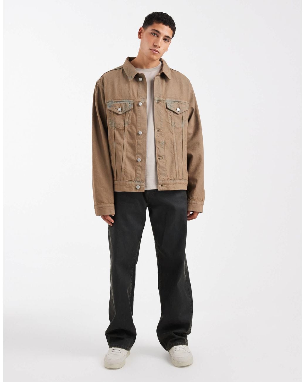 ASOS Co-Ord Denim Jacket in Natural for Men | Lyst