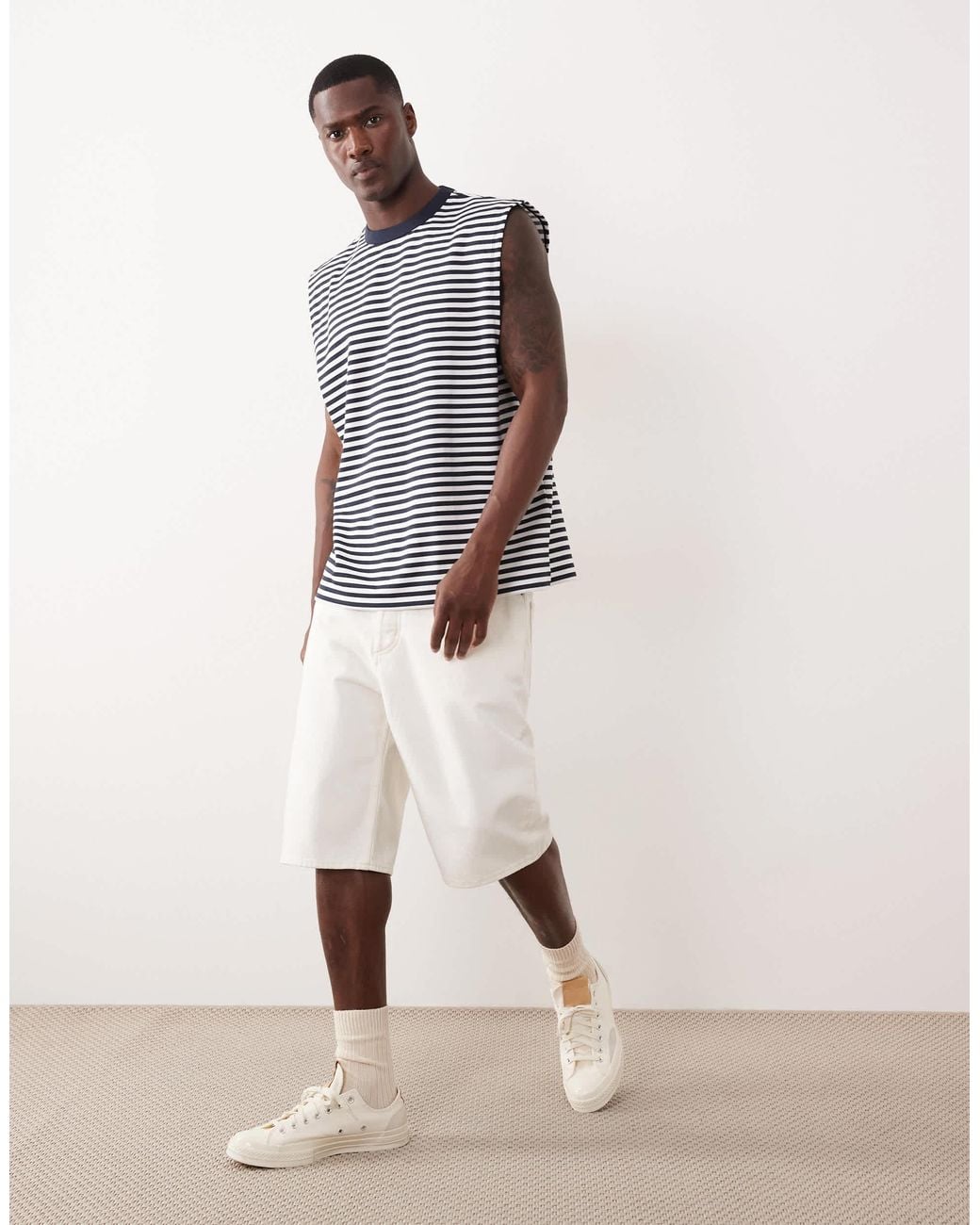 ASOS Breathemax Oversized Tank in Blue for Men | Lyst