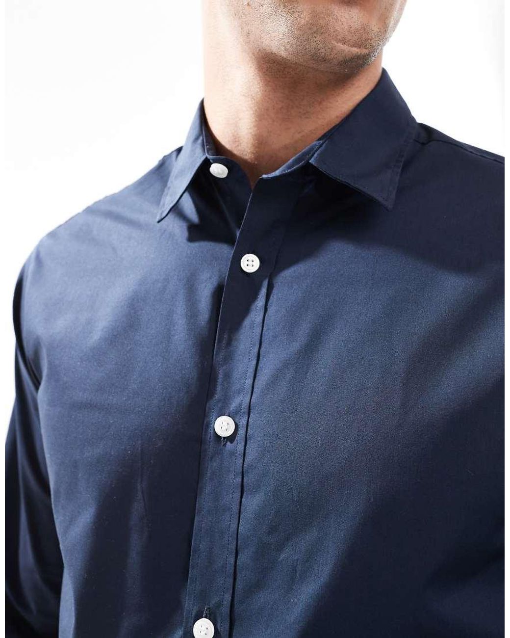 JJ Rebel Blue Long Sleeve Shirt for men