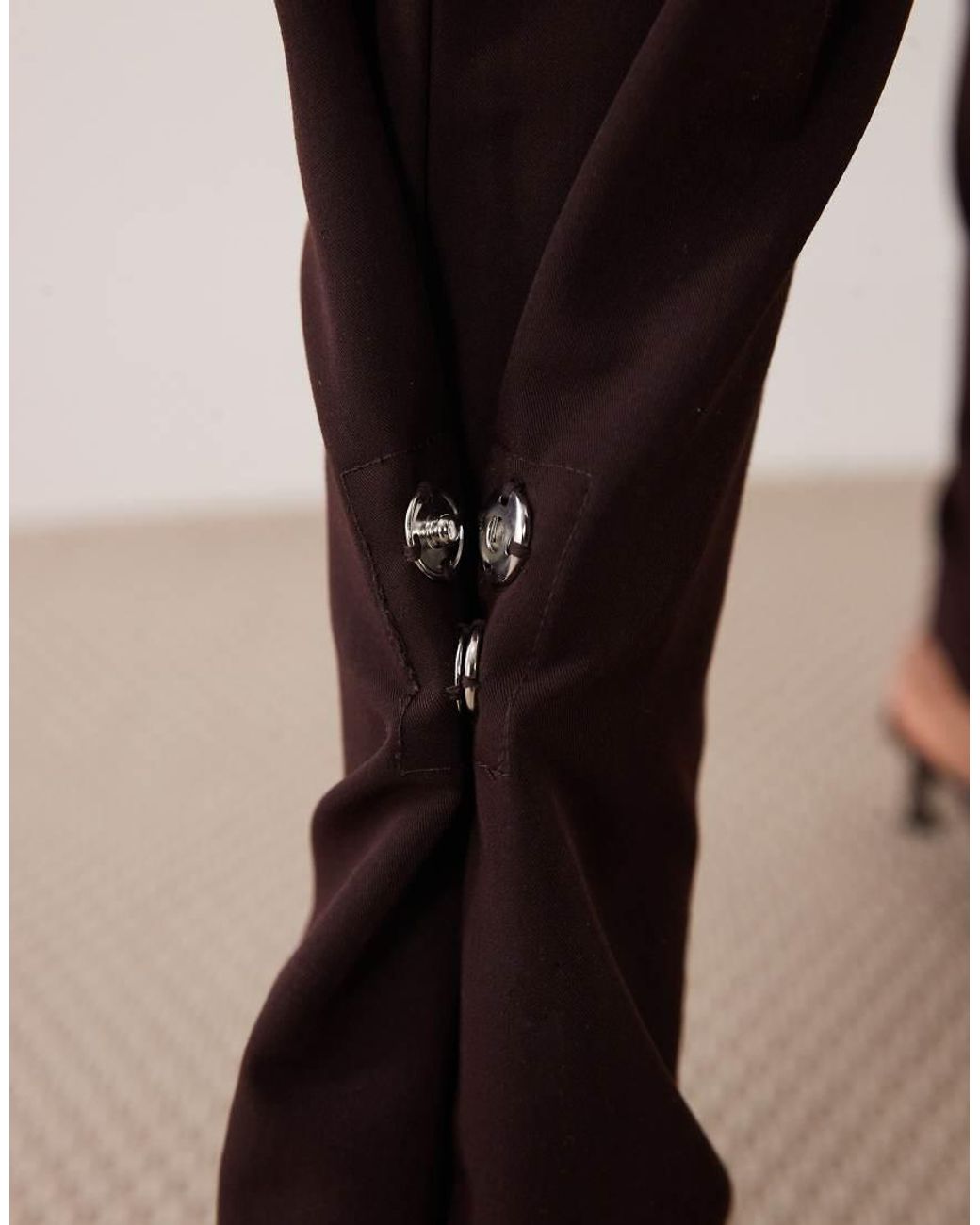 ASOS Black Tailored Twist Hem Adjustable Pants