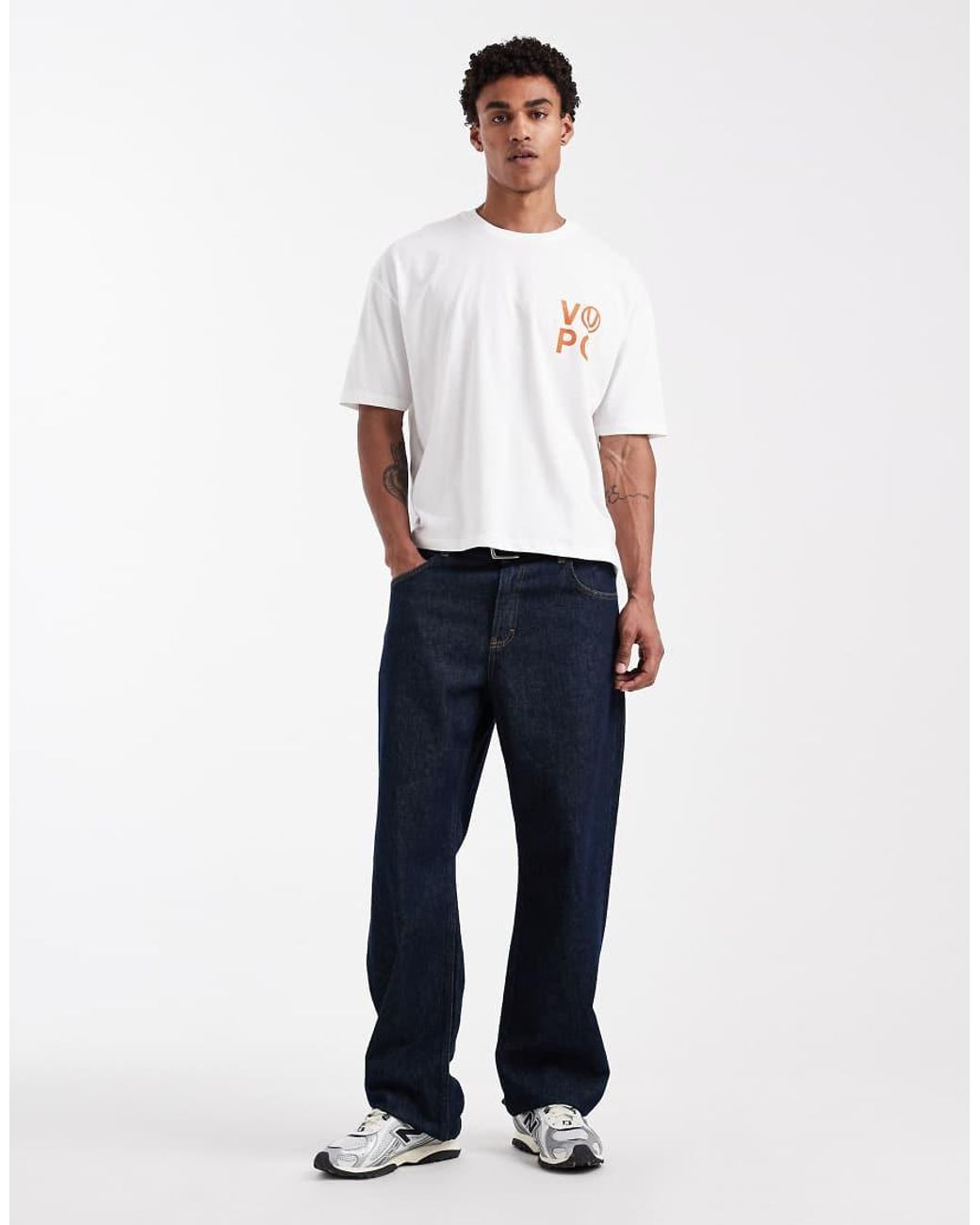 ASOS Orange Boxy Oversized T-shirt With Padel Graphic for men
