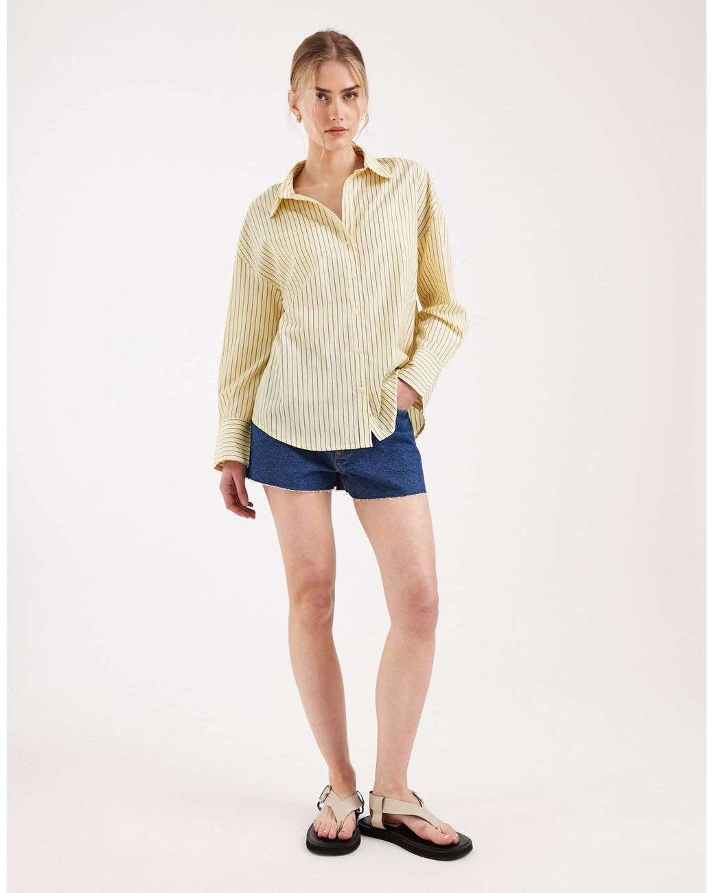 ONLY Natural – oversize-hemdbluse