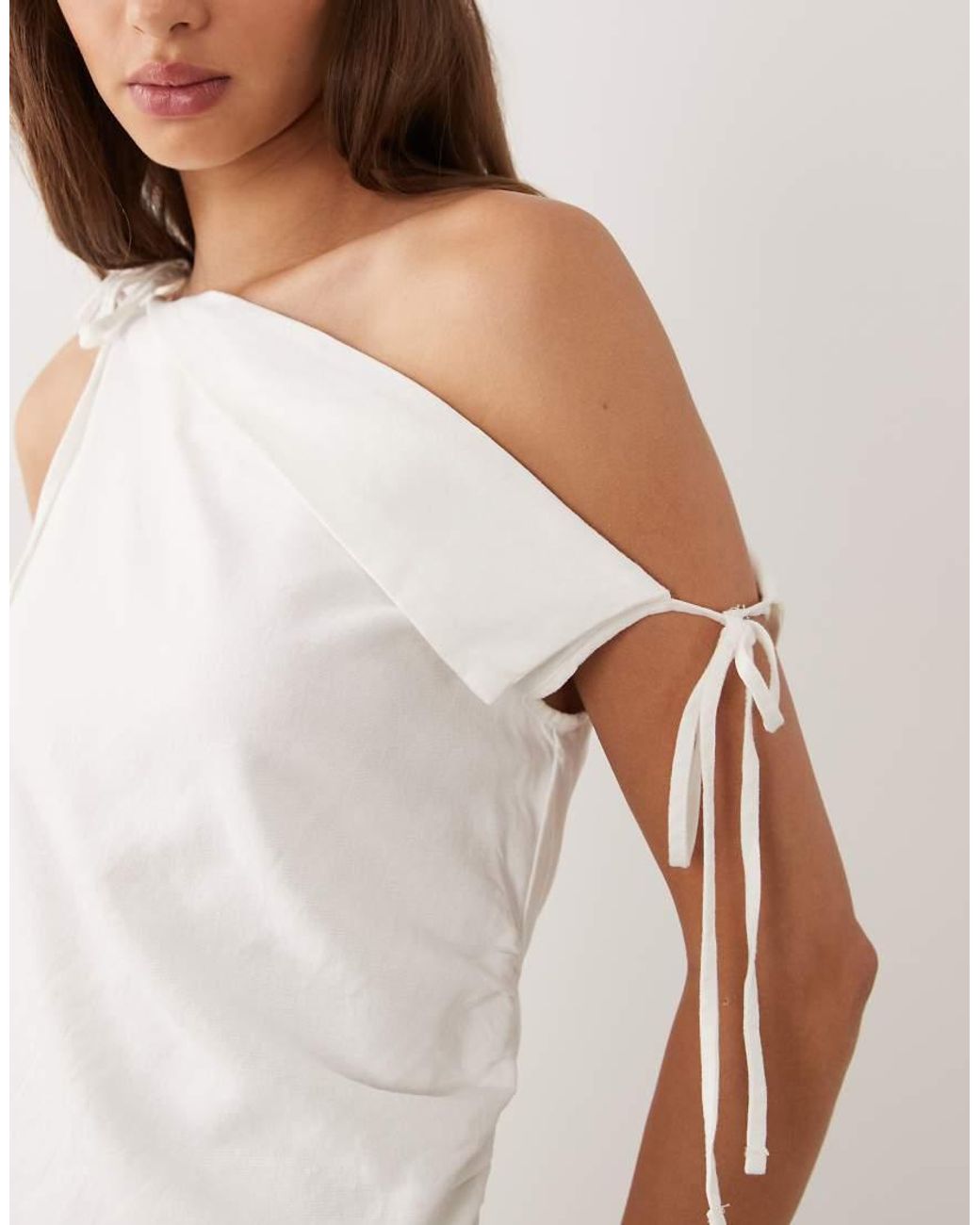 Mango Natural Teen Tie Shoulder Sleeveless Top