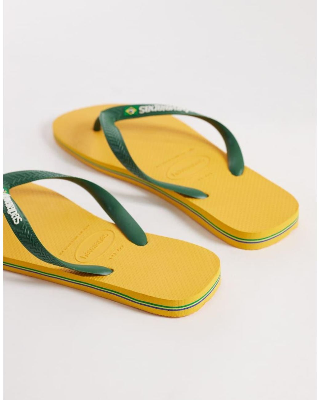 Havaianas Yellow Unisex Brazil Logo Flip Flops