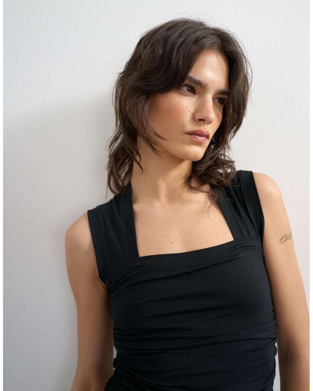 TOPSHOP Blue Square Neck Tank