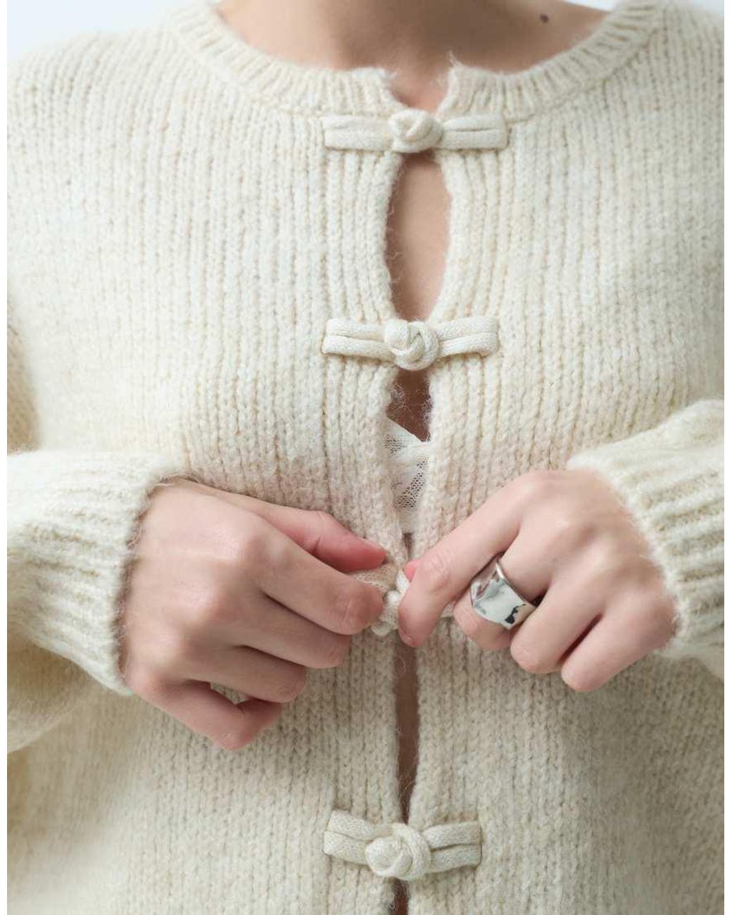 Jdy Gray Buttons Detail Knitted Cardigan