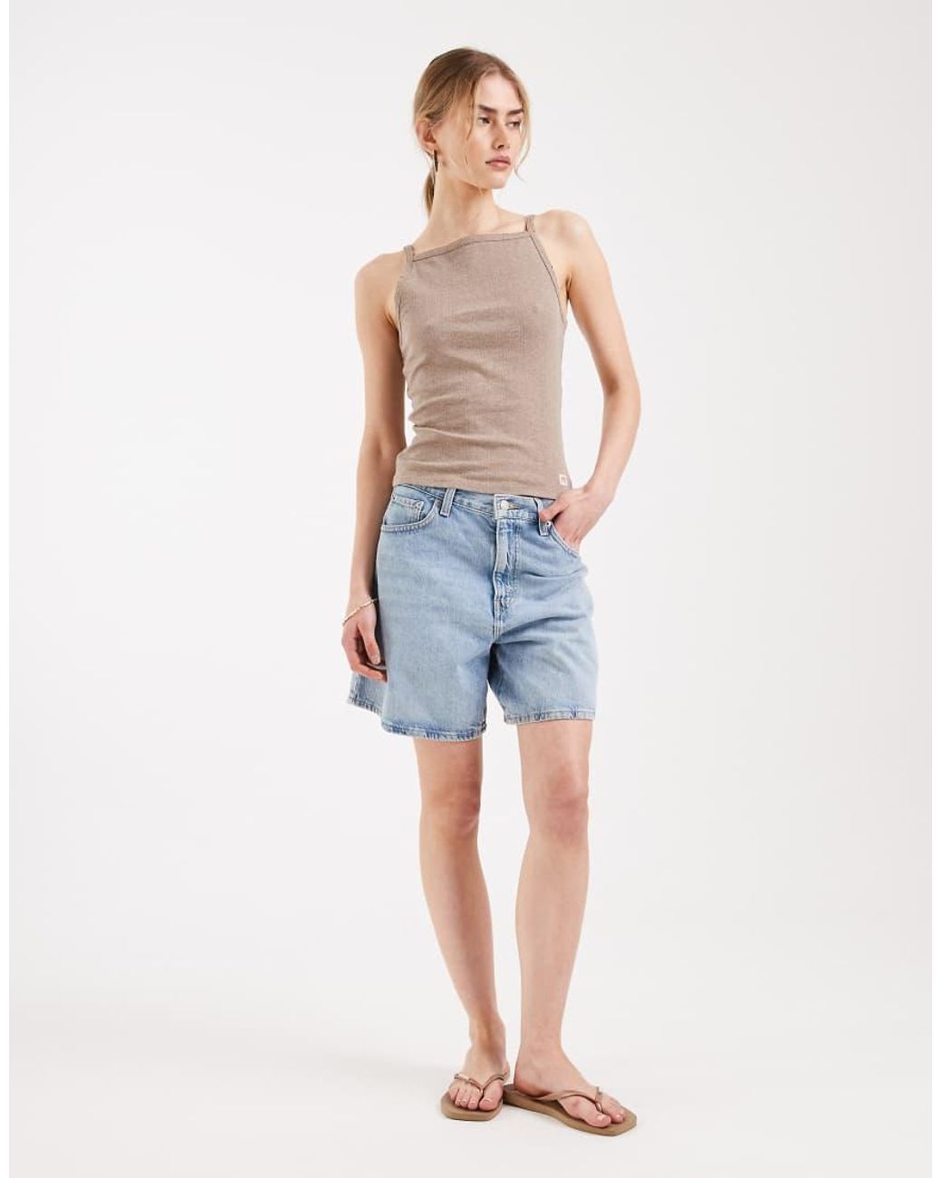 Levi's Blue Dry Goods Pointelle Cami Top