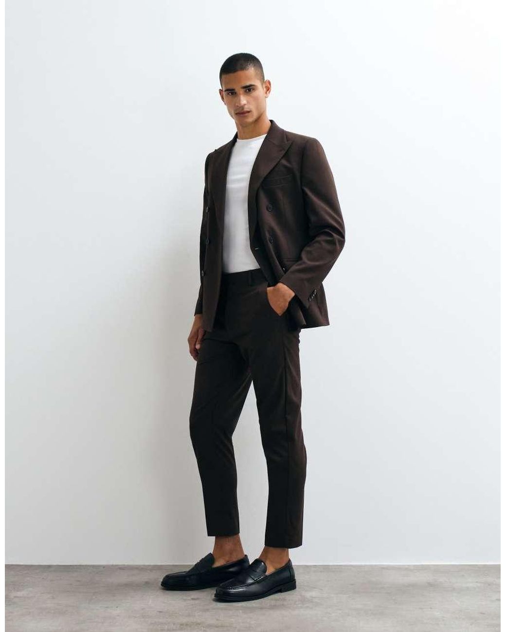 ASOS Black Tapered Suit Trousers for men