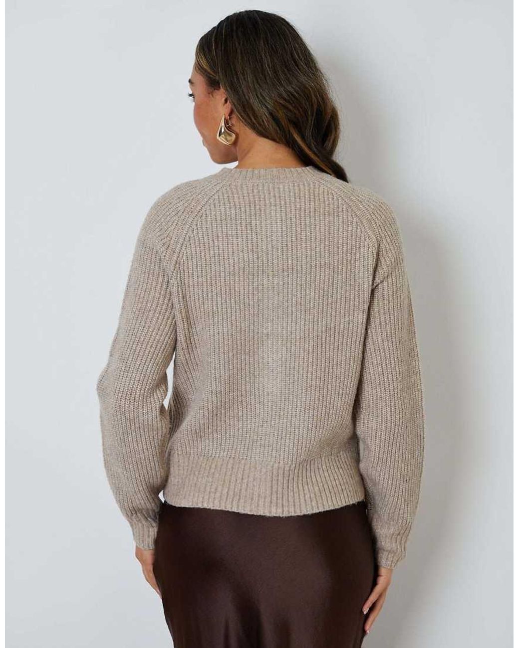 Threadbare Gray Chunky Knit Button Up Cardigan