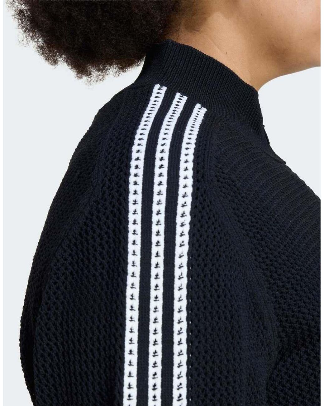 Adidas Originals Blue Knitted Crochet Firebird Track Top