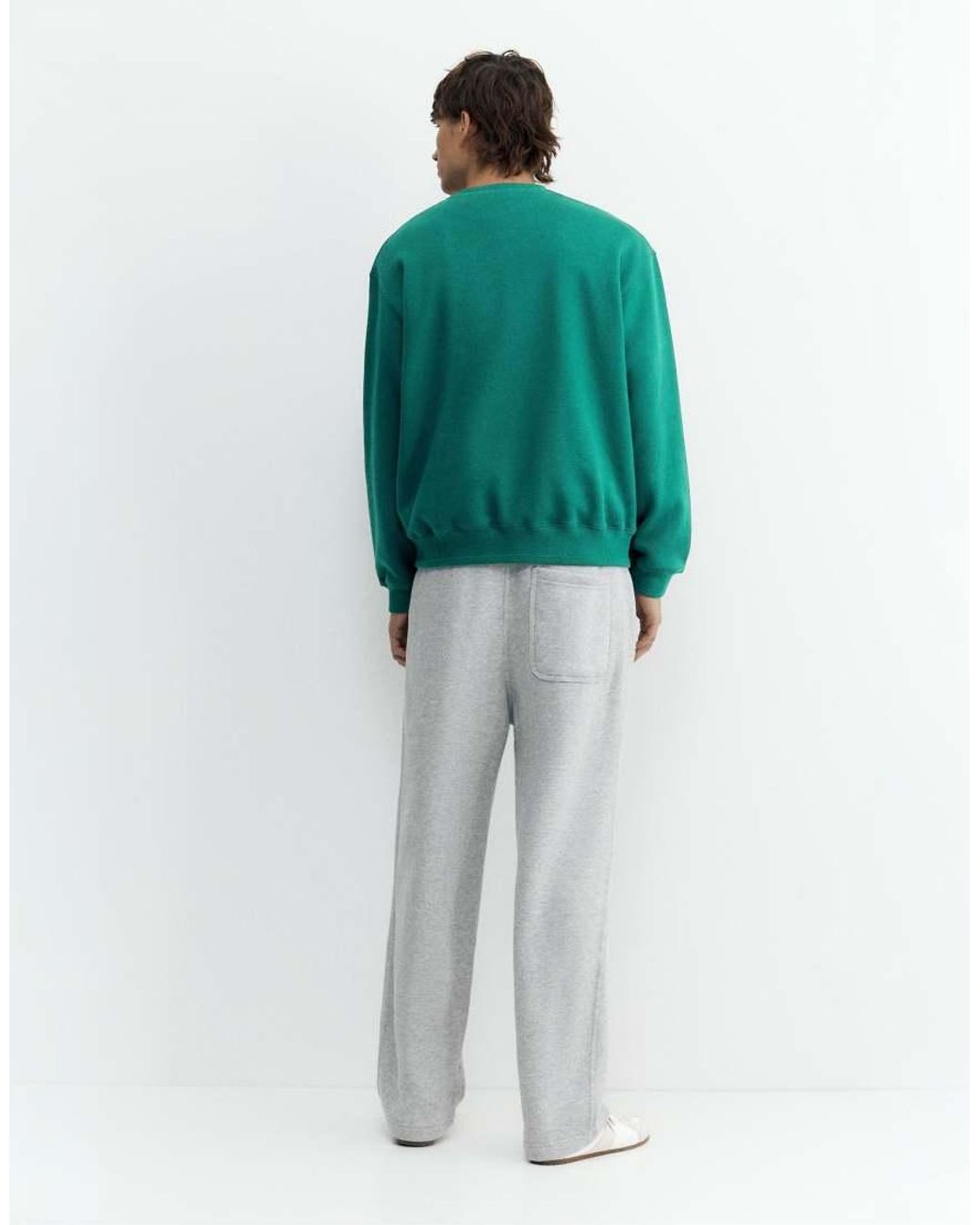 Pull&Bear Green Relaxed Fit Sweatshirt for men
